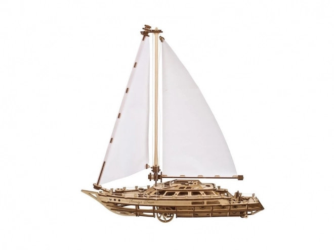 Puzzle mécanique en bois 3D Ugears Yacht The Ocean Beauty
