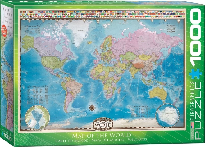 EUROGRAPHICS Puzzle Carte du Monde 1000 pièces