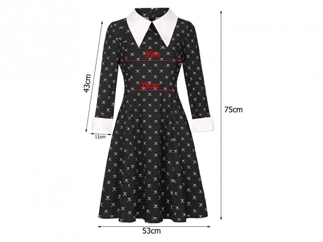 Costume d'Halloween Mercredi Addams pour enfants