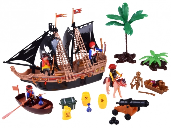 Navire pirate avec figurines et effets sonores