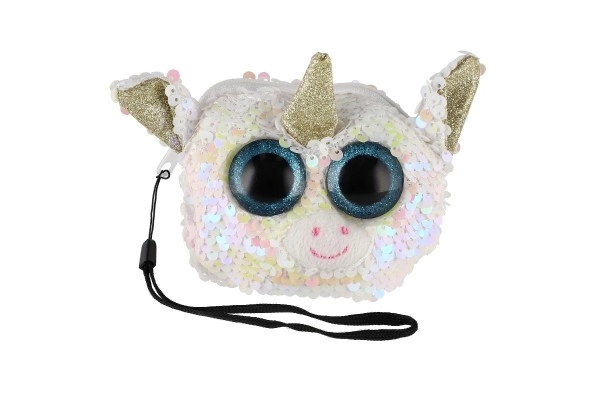 Porte-monnaie en tissu pour fille avec motif animal et paillettes, avec accessoires pour cheveux