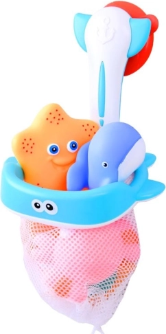 Épuisette avec ventouse et effet panier de basket