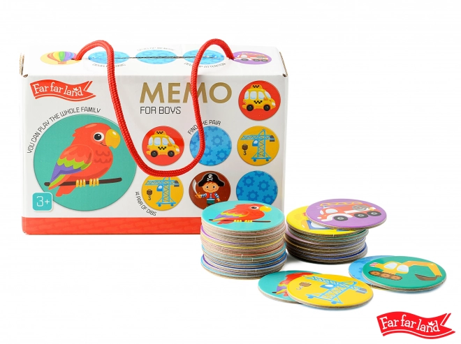 Far Far Land jeu de mémoire circulaire pour garçons
