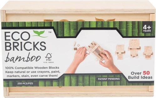 Kit de construction en bois 250 pcs dans une boîte