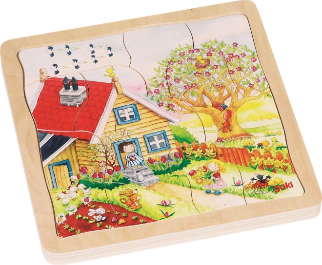 Puzzle en bois éducatif Saisons