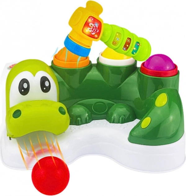 Crocodile interactif avec marteau et toboggan