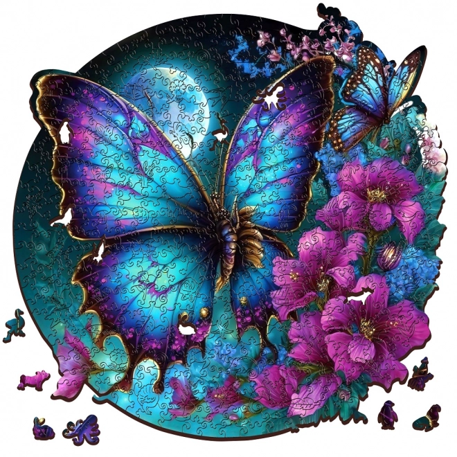 EscapeWelt Puzzle luminescent en bois Papillon 500 pièces