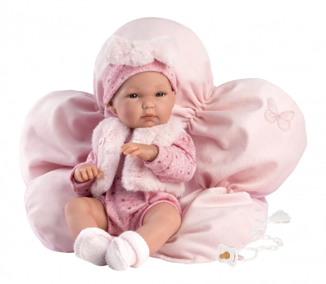 Llorens 63592 NOUVEAU-NÉ FILLE - poupée réaliste bébé avec corps en vinyle entier - 35 cm