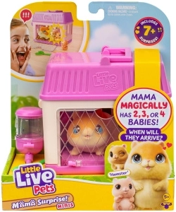 little live pets mini mama hamster avec des bébés surprises dans une maisonnette