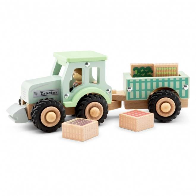 Tracteur avec remorque et cargaison