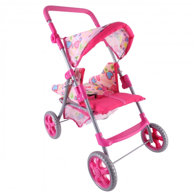Woopie Poussette Royale avec des Cœurs Colorés