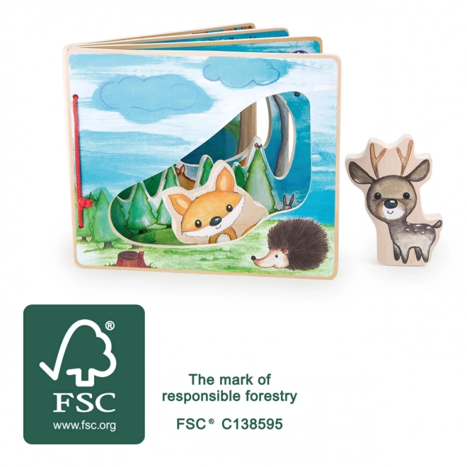 Livre illustré interactif en bois Small Foot