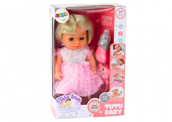 Poupée en Robe Rose avec Accessoires et Sons