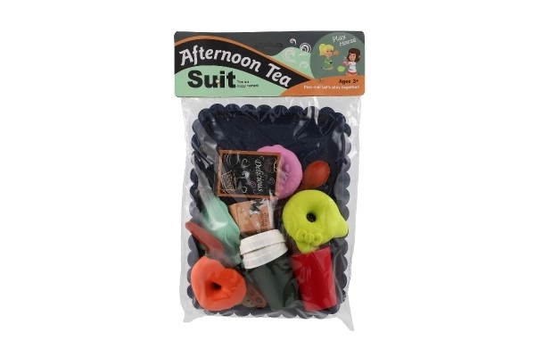 Ensemble de cuisine + aliments en plastique dans un sac 20,5x30cm