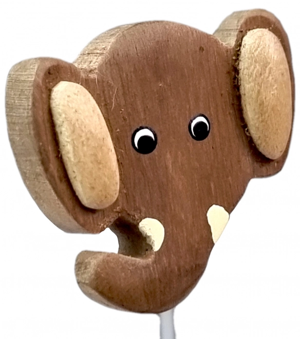 Crayon en bois avec tête d'éléphant