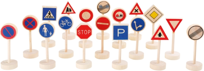 Grandes Panneaux de Signalisation Enfant en Bois Small Foot 18 pièces