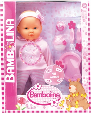 Poupée Bambolina parlante rose
