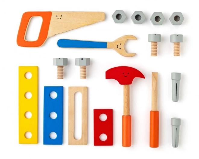 Ensemble en bois avec outils