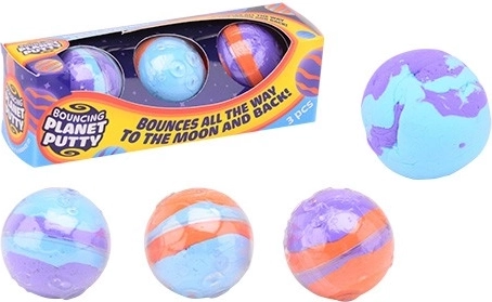 Ballons mousse rebondissants Planètes – lot de 3 pièces