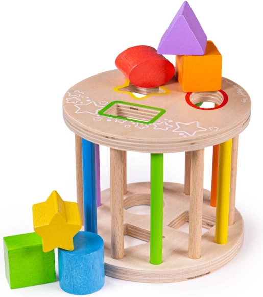 Cylindre en bois avec formes BIGJIGS BABY