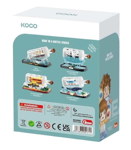 Kit de construction KOCO Titanic en bouteille