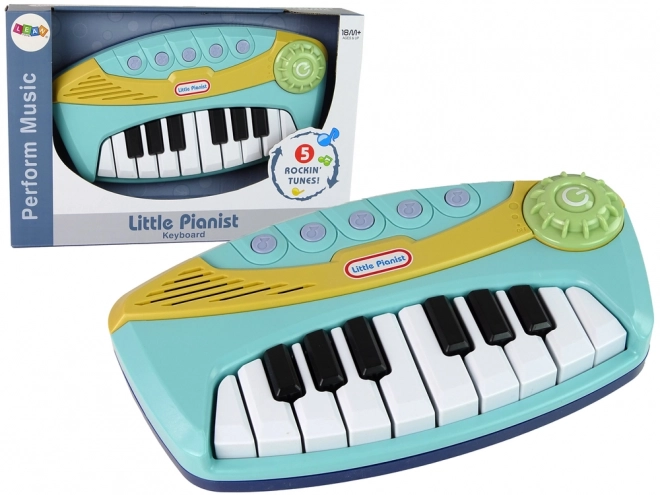 Petit pianiste interactif piano bleu