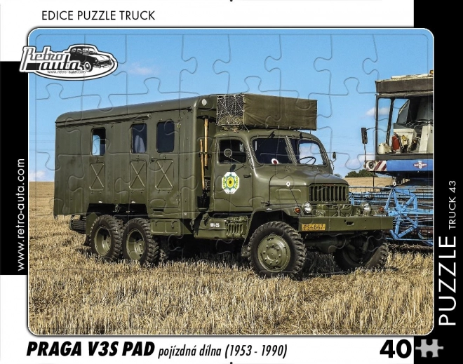 Puzzle rétro Praga V3S atelier mobile