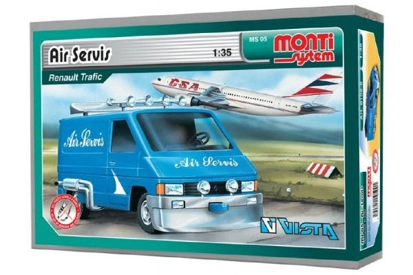 Kit de Construction Monti System MS 05 Air Service Renault Trafic 1:35 en boîte 22x15x6cm