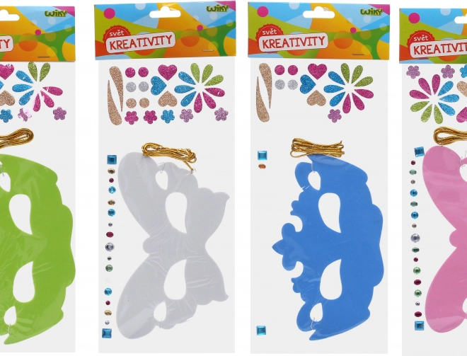 Set créatif – fabrique ta propre masque avec ficelle et décorations