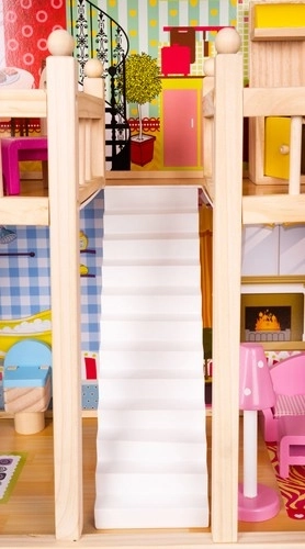 Maison de poupée en bois avec équipements 90 cm