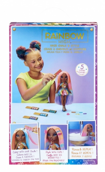 Poupée Rainbow High Meline avec craies pour cheveux