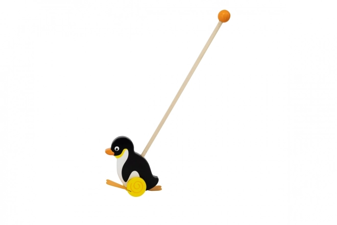 Jouet en bois à tirer - pingouin
