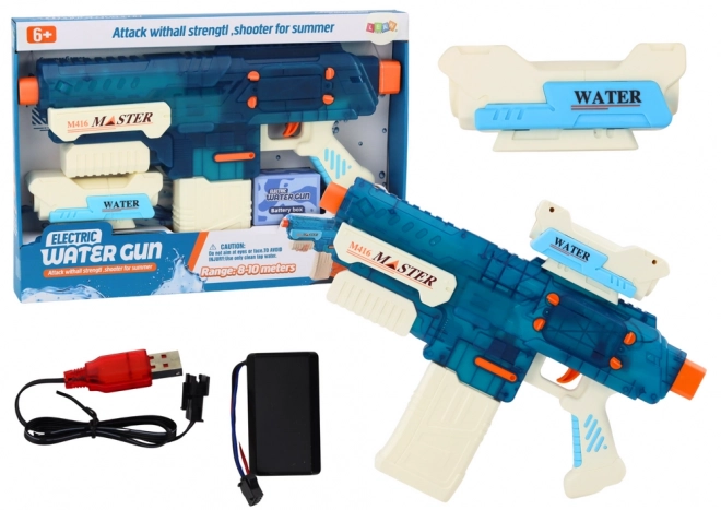 Pistolet à eau M416 à accumulateur, 500 ml, portée 8-10 m