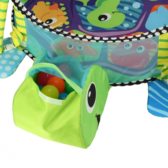 Tapis de jeu éducatif tortue avec barrière et balles