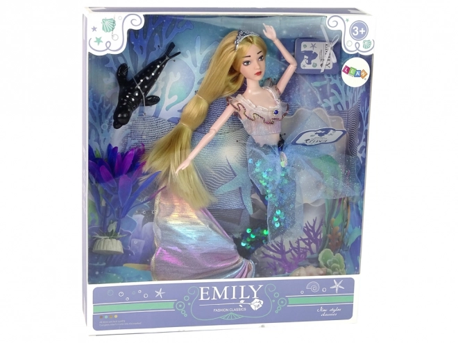 Poupée Emily - sirène avec accessoires verts