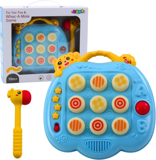 Jeu interactif Whac‑A‑Mole avec marteau pour enfants – bleu