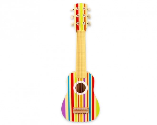 Guitare en bois à six cordes arc-en-ciel