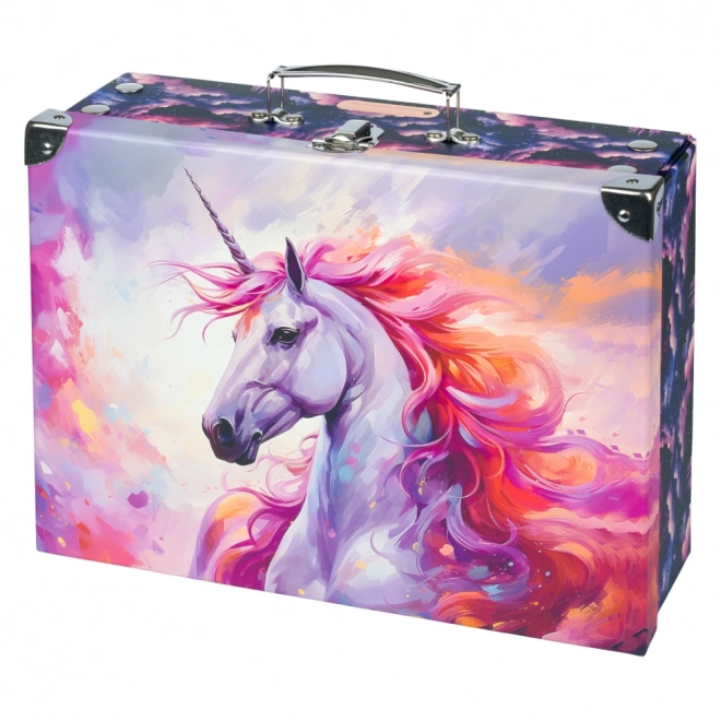 BAAGL Valise scolaire pliante Royaume de la Licorne avec ferrure