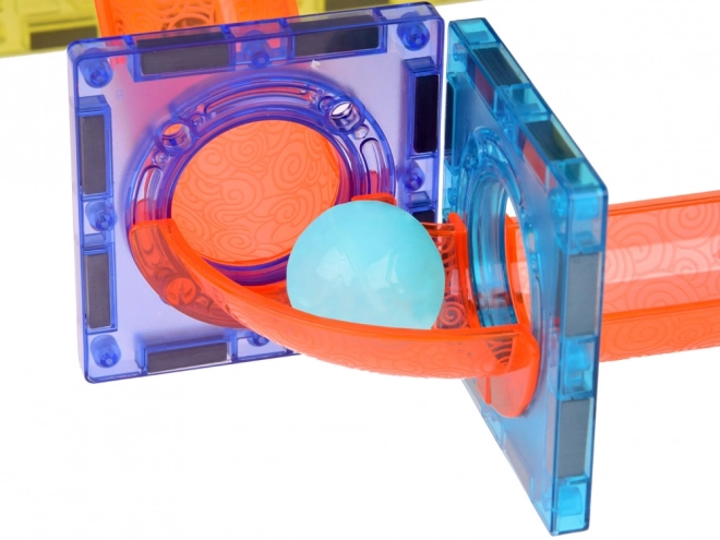 Cubes magnétiques 3D pour enfants Construction de pistes de billes lumineuses 49 éléments ZA5250