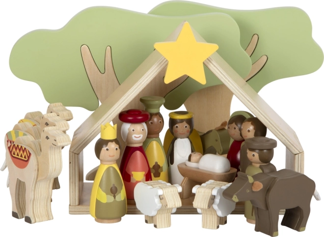 Petite Crèche de Noël en Bois