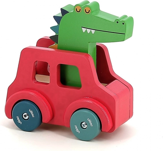 Voiturette en bois Vilac avec klaxon Crocodile