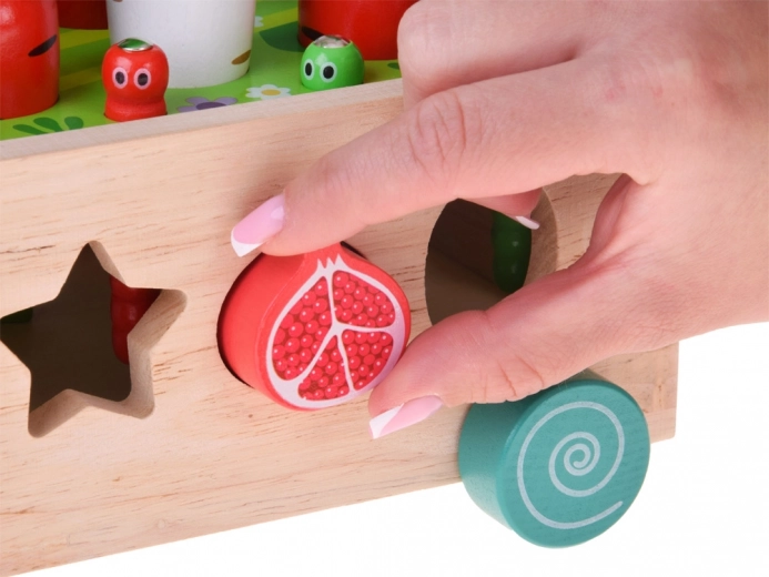 Tri des formes colorées de fruits