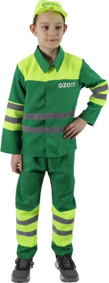 Déguisement enfant éboueur avec bandes réfléchissantes