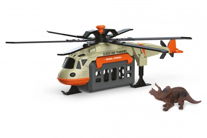 Hélicoptère avec dinosaure et effets 39 cm