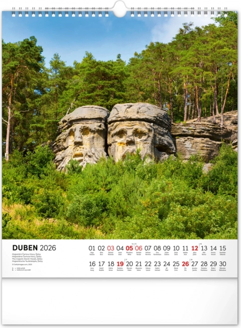 Calendrier mural République tchèque 2026
