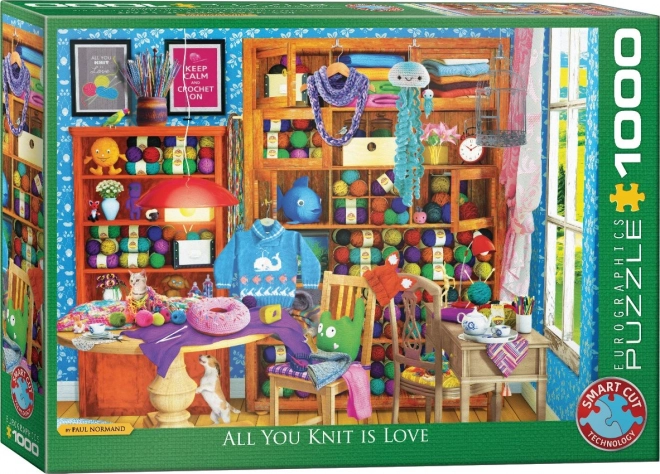 Puzzle Tout ce que vous tricotez, c'est l'amour - 1000 pièces