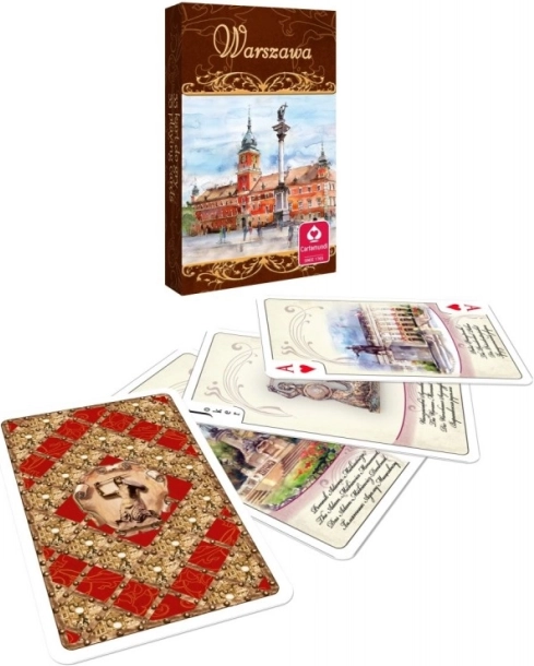 Cartes à jouer Aquarelles – Varsovie, 55 cartes