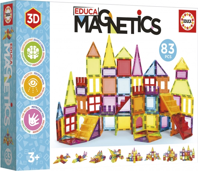 Jeu de construction magnétique Educa 83 pièces