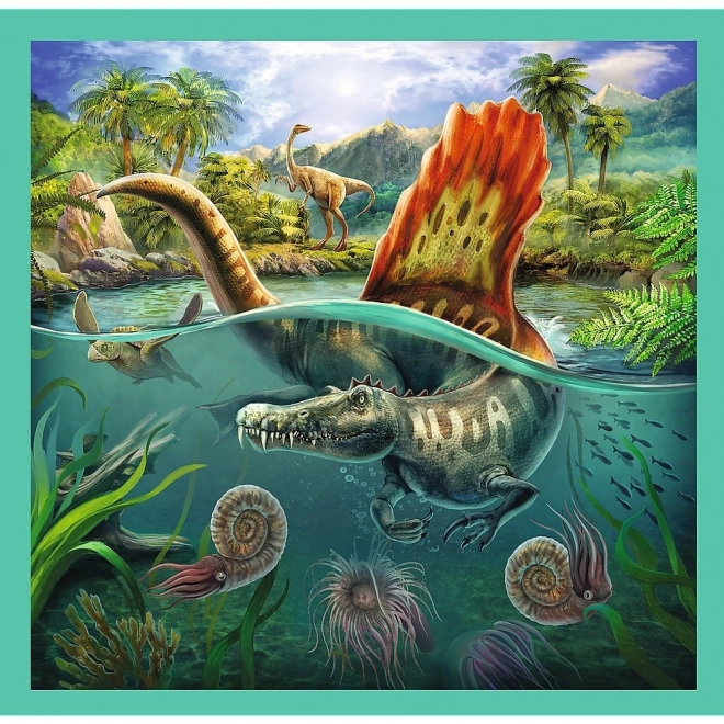 Puzzle 3v1 Monde des Dinosaures 20x19,5cm dans une boîte 28x28x6cm