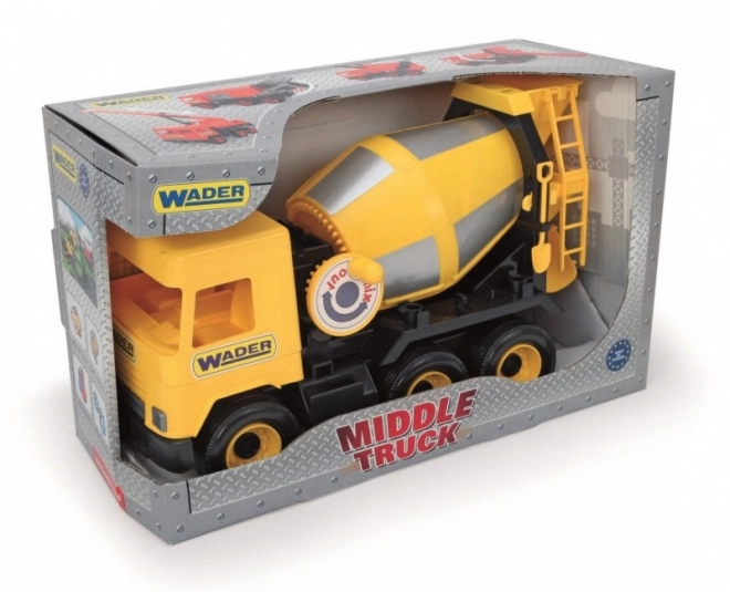 Bétonnière jaune 38 cm Middle Truck dans une boîte